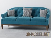 3d-модель Трехместный диван бирюзового цвета