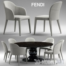 Круглый стол и стулья Fendi Casa Audrey