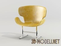 3d-модель Желтое с потёртостями кресло