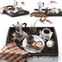 3d-модель Декоративный набор «завтрак в постель»