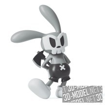 3d-модель Фигурка кролик с топором