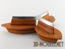 3d-модель Большая уличная деревянная скамейка