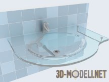 3d-модель Умывальник из прозрачного стекла
