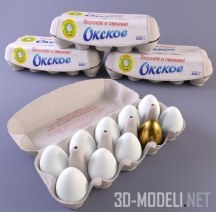 3d-модель Яйцо Окское в лотке