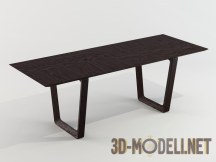 3d-модель Прямоугольный стол из темного дерева