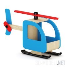3d-модель Игрушечный вертолет на лыжах