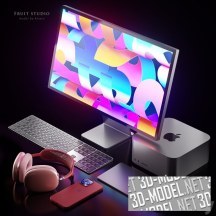 3d-модель Компьютер Apple Mac Studio и гаджеты