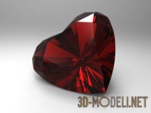 3d-модель Драгоценный камень в форме сердца