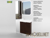 3d-модель Набор мебели для ванной комнаты Ikea