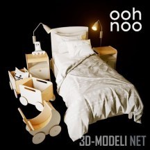 3d-модель Комплект мебели в детскую спальню от OOH NOO