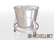 3d-модель Корзина для мусора из нержавеющей стали
