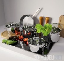 3d-модель Набор посуды Taller