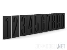 3d-модель Рельефные цифры на прямоугольниках