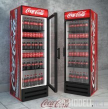 3d-модель Холодильник Coca-cola, с напитками