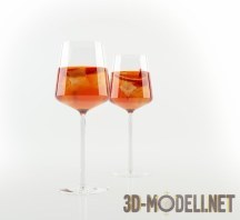 3d-модель Итальянский коктейль LE Aperol Spritz