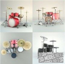 3d-модель Барабанная установка Pearl Drums