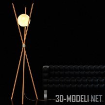 3d-модель Светильник с абажуром-шаром