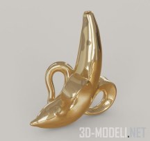 3d-модель Ваза золотой банан