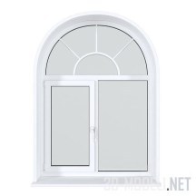 3d-модель Металлопластиковое окно с аркой