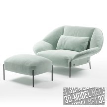 Кресло с подставкой Paipai от Ligne Roset