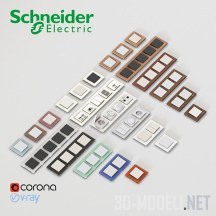 3d-модель Выключатели и розетки Merten M-Elegance от Schneider