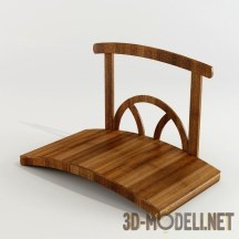 3d-модель Дугообразный деревянный мостик