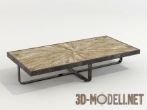 3d-модель Стол из дерева и металла