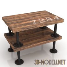 3d-модель Столик в индустриальном стиле