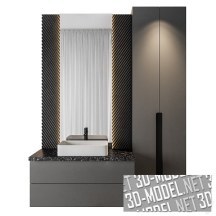 3d-модель Современная мебель для ванной