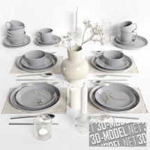 3d-модель Набор  посуды для сервировки стола