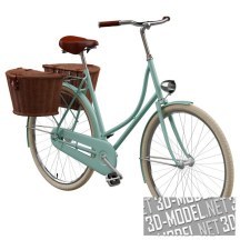 3d-модель Дамский велосипед с корзинами