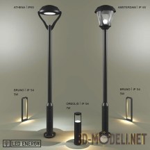 3d-модель Парковые светильники Amsterdam, Athena, Oreolis, Bruno от LED Energy