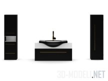 3d-модель Мебель с черными фасадами