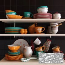 3d-модель Набор посуды Elan Gallery