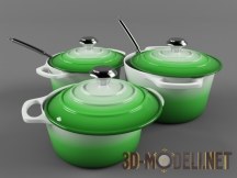 3d-модель Супница зеленого цвета