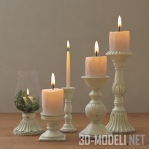 3d-модель Свечи в подсвечниках из коллекции Leah