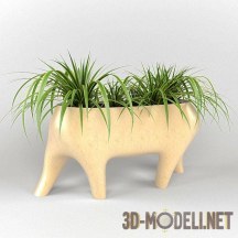 3d-модель Растения в подставке на ножках