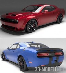 3d-модель Спортивное авто Dodge Challenger SRT Hellcat 2019