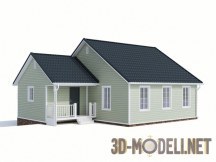 3d-модель Современный щитовой дом