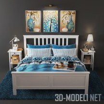Белая кровать HEMES от IKEA