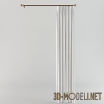 3d-модель Одинарная штора на карнизе
