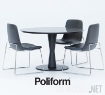 Набор от Poliform – стул Ventura, стол Flute