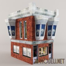 3d-модель House pillar low-poly