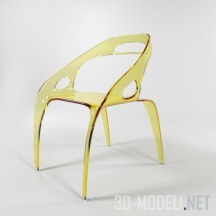 Желтый пластиковый стул