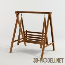 3d-модель Дачная скамейка-качели