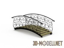 3d-модель Мостик с коваными перилами