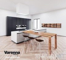 3d-модель Кухня Poliform Varenna Twelve, стул Harmony