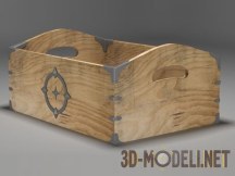 3d-модель Деревянный ящик в ретро–стиле