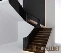 3d-модель Футуристическая лестница в современный интерьер