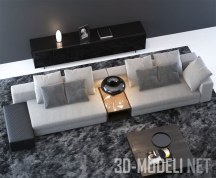 Набор мебели для современной гостиной от Minotti